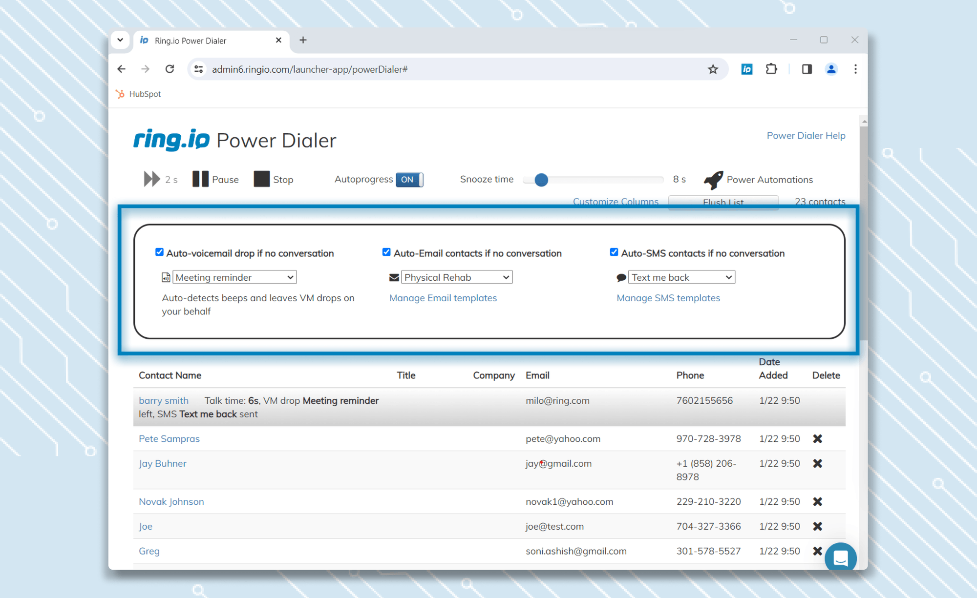 Ring.io Power Dialer